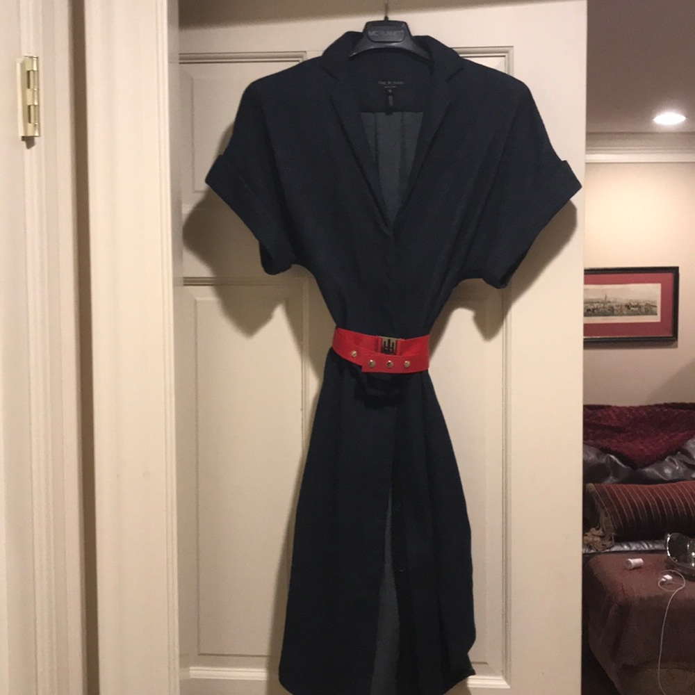 Rag & Bone Denim Shirt Dress with Pockets